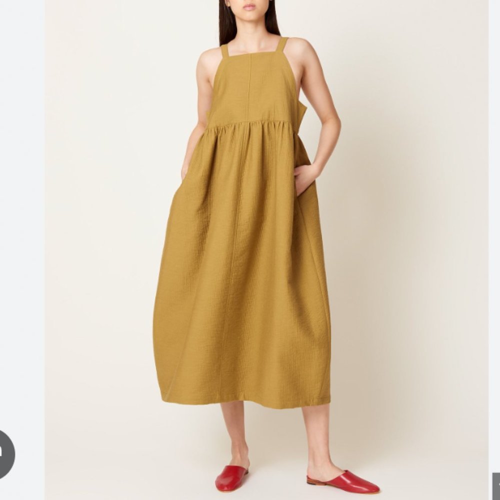 RACHEL COMEY NWT FRESCO DRESS IN GOLD FOAM Size L - SOLD OUT EVERYWHERE